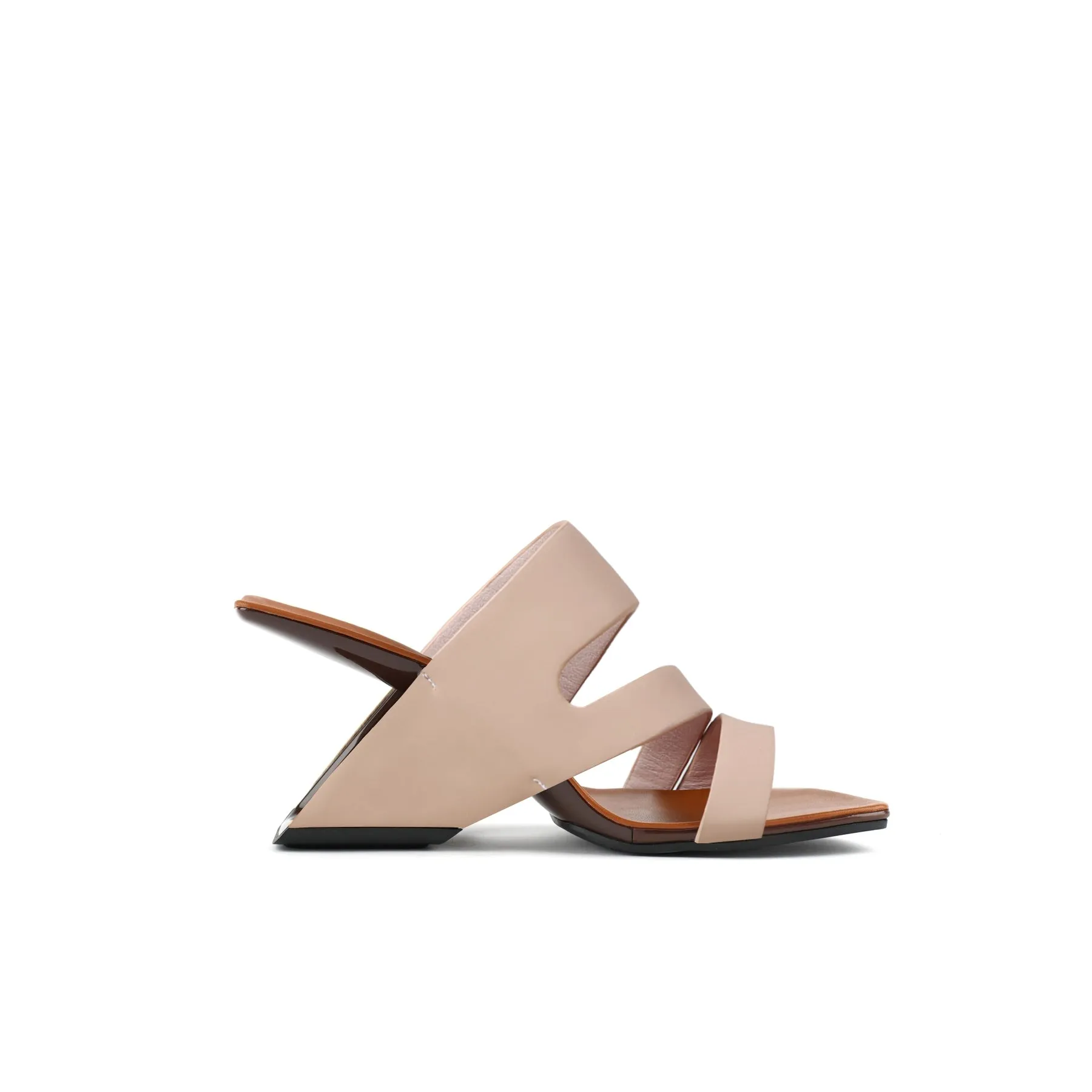 Wave Strap Heel-Less Mules