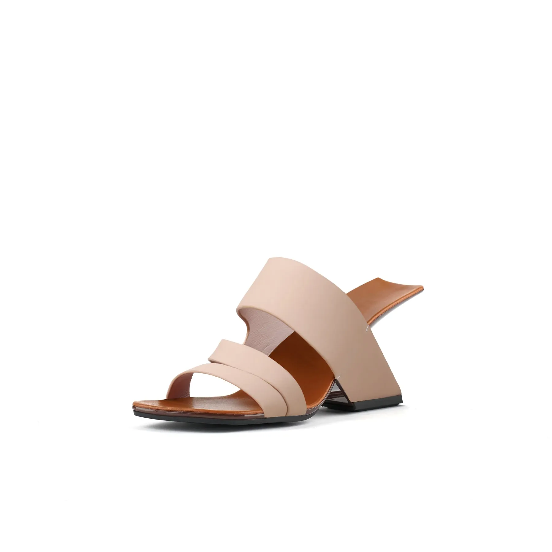 Wave Strap Heel-Less Mules