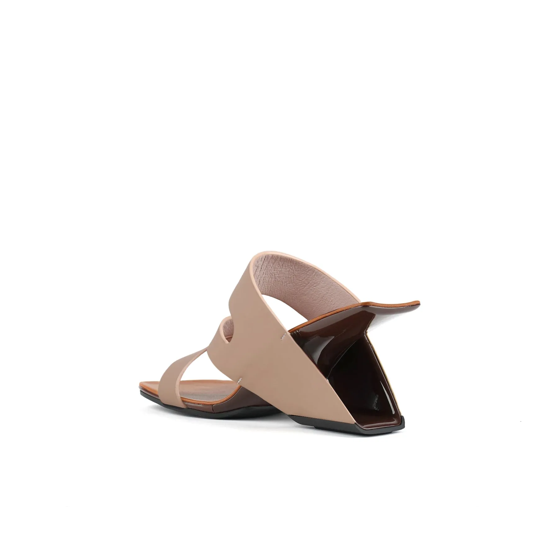 Wave Strap Heel-Less Mules