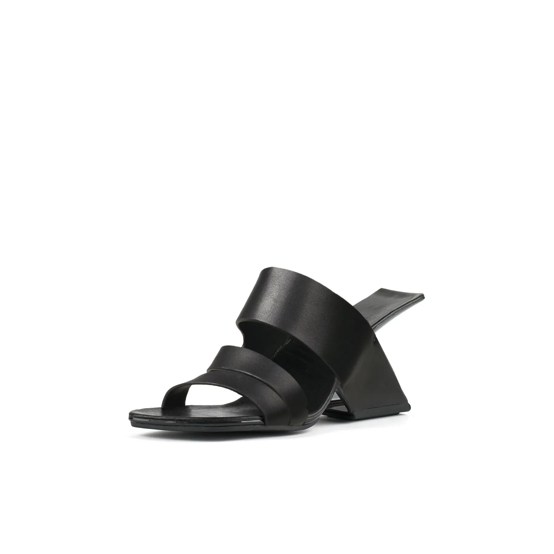 Wave Strap Heel-Less Mules