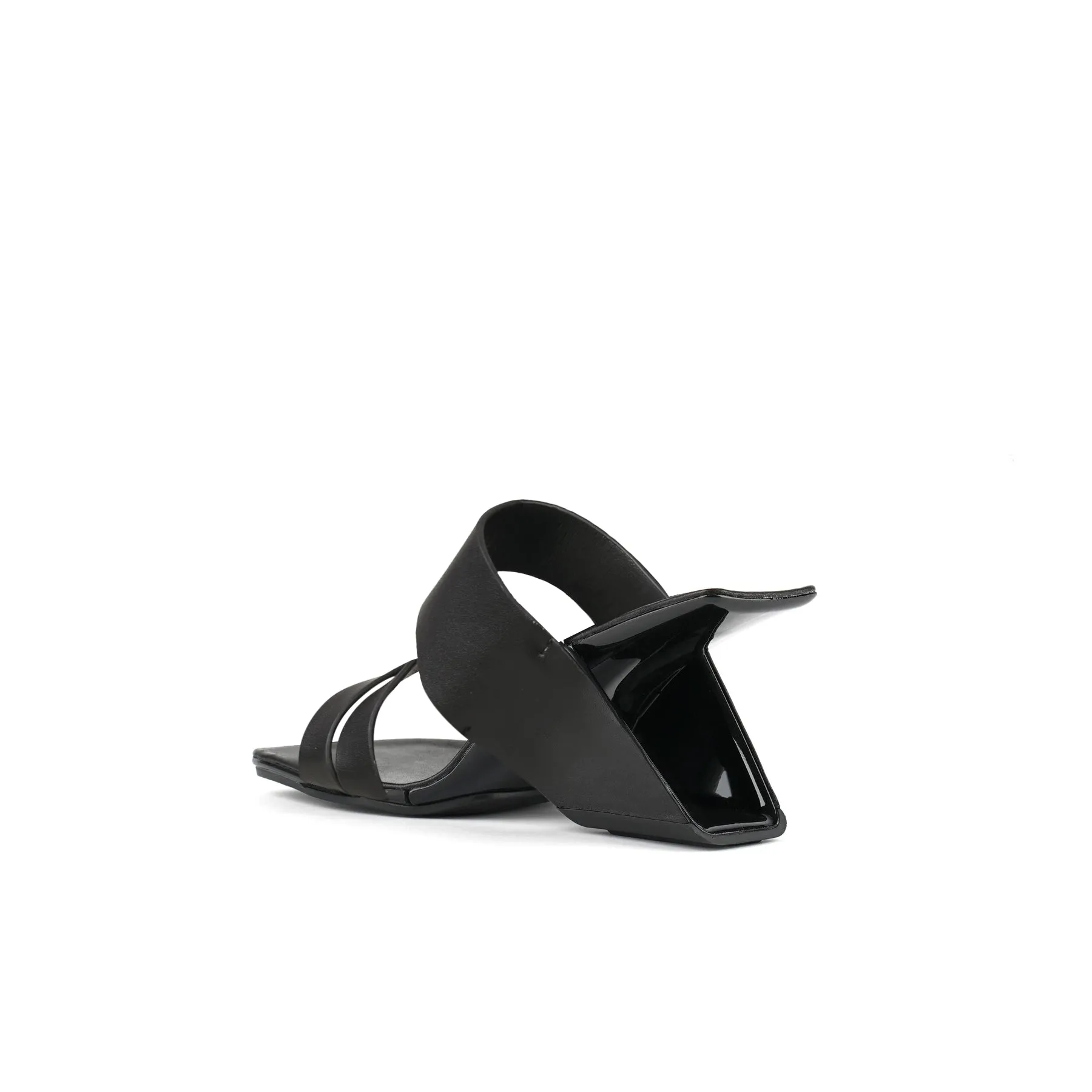 Wave Strap Heel-Less Mules