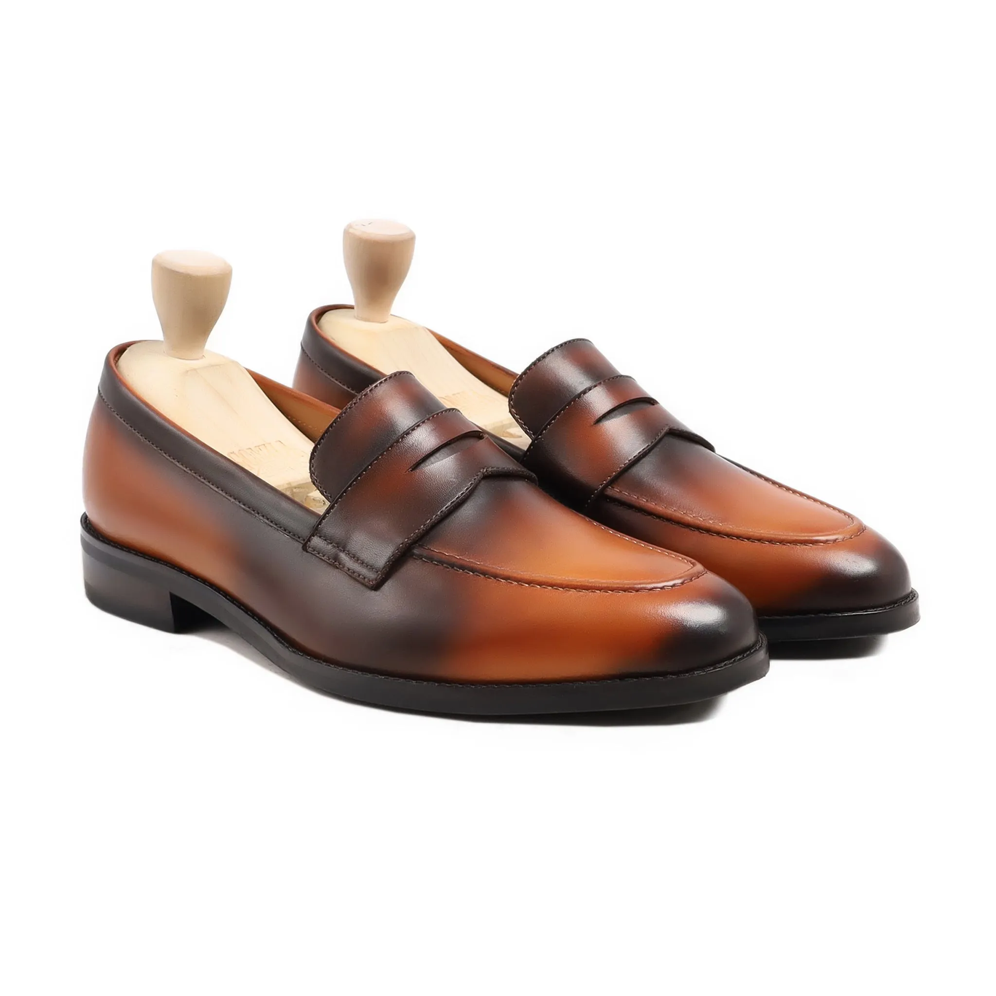 Wilmer - Men's Burnished Tan Calf Leather Loafer