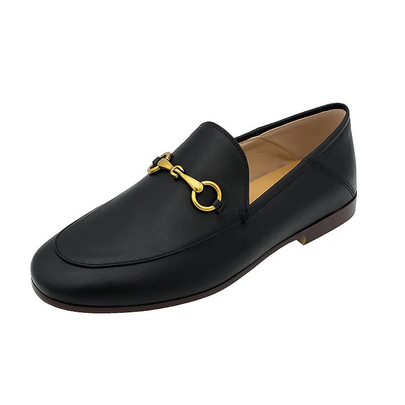 Women Classic Handmade Leather Loafers Flat Shoes